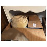 Box of ace bandages, and medical items