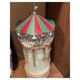 Avon Christmas musical carousel with chimes