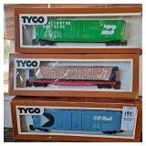 Three Tyco ho scale electric trains