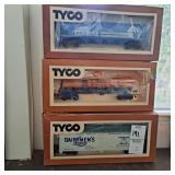 Three tyco ho scale electric trains