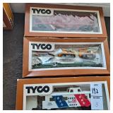 Three Tyco ho scale electric trains