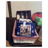 Tins and basket