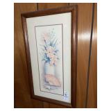 Set of 2 matching framed prints - 10 x 18 inches