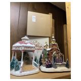 2 Avon winter decor pieces- fiber optic gazebo &