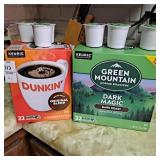 Green mountain dark magic kcups, dunkin original