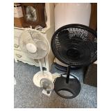 Lot of three fans