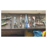 Assortment of Toy Ships, Aircraft Carriers, and