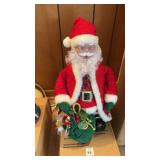 Dazzling Fiber Optic Santa Christmas Decoration