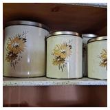 Decoware vintage metal kitchen canister set,