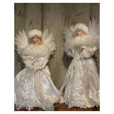 2 decorative angels- battery powered - 15 inches