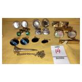 Mens vintage cufflinks & tieclasps - some sets