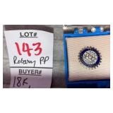 18k Rotary club past president lapel pin