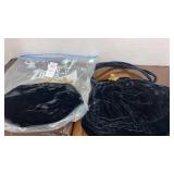 2 Vintage Black Velvet handbags. Unmarked