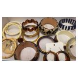 Lucite bangle bracelets, earrings, pendantRing,