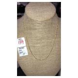 14k gold twist chain 18