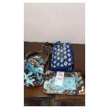 Vera Bradley wallet, change purse and cell phone