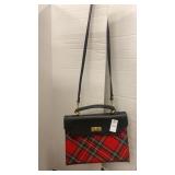 Richmark Red wool plaid handbag with shoulder