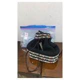 Beaded drawstring handbag 1970