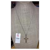 Tiger eye cross necklace