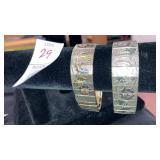 (2) vintage floral bracelets