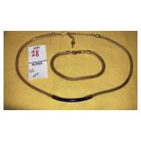 Vintage Sarah Coventry gold rope choker necklace