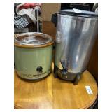Crockpot and coffee pot