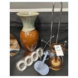 Vase, paper towel holder, toothbrush stand, misc