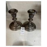 Sterling silver candleholders