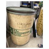 The Houghton line cardboard barrel metal top