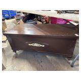 Cedar chest on wheels