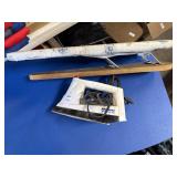 Collapsable table top ironing board and iron