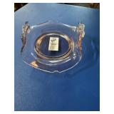 Pink depression glass dish
