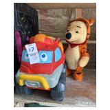 Pooh bear and Playschool fire truck