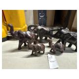 Small wooden elephants
