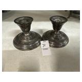 Sterling silver candleholders