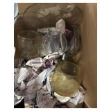 Amber glass votives -6 and other clear glass