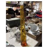 Vintage amber genie vase