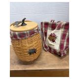 Longaberger fall basket, lid, liner, protector,