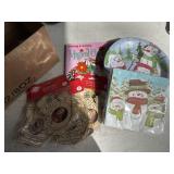 Christmas craft, plates, napkins coloring book