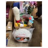 Crafting supplies- bedazzled, yarn, fleece,