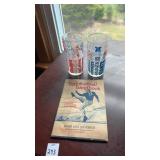 Esso Football Handbook and Glasses