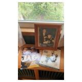 Lot of Penguins Magazines and Framed Photo of
