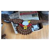 Eagle Coin Holder Wooden