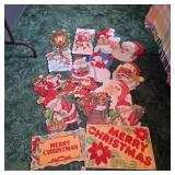 Collection of vintage Christmas die-cut window