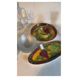 Grape Party Trays, Glass Dishes