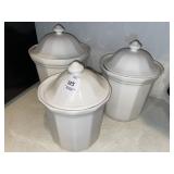 3 -Pfaltzgraff Heritage White canister set
