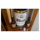 Bitburger Gallon Beer Keg, Old Export Bottles