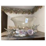 Large glass decorative bowl