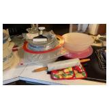 Lot of Saver Containers, Rolling Pin and More