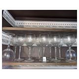 Vintage stemware shelf lot